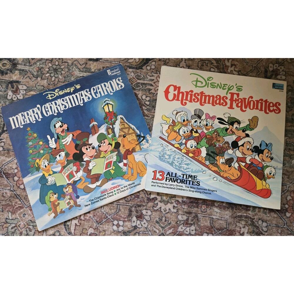 Disney's Merry Christmas Carols 1979 & Christmas Favorites 1980 Vinyl/LP/ Record